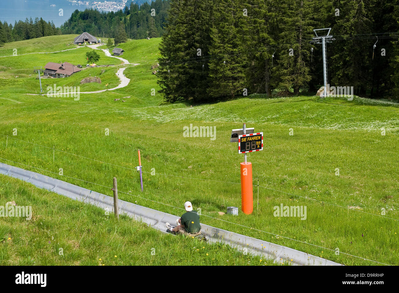 Switzerland, Lucerne canton, Pilatus, summer toboggan run Stock Photo