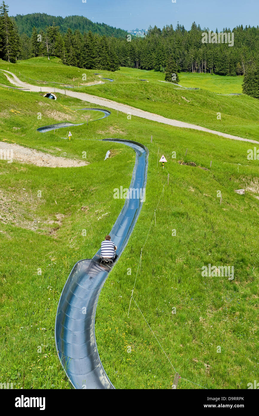 Switzerland, Lucerne canton, Pilatus, summer toboggan run Stock Photo