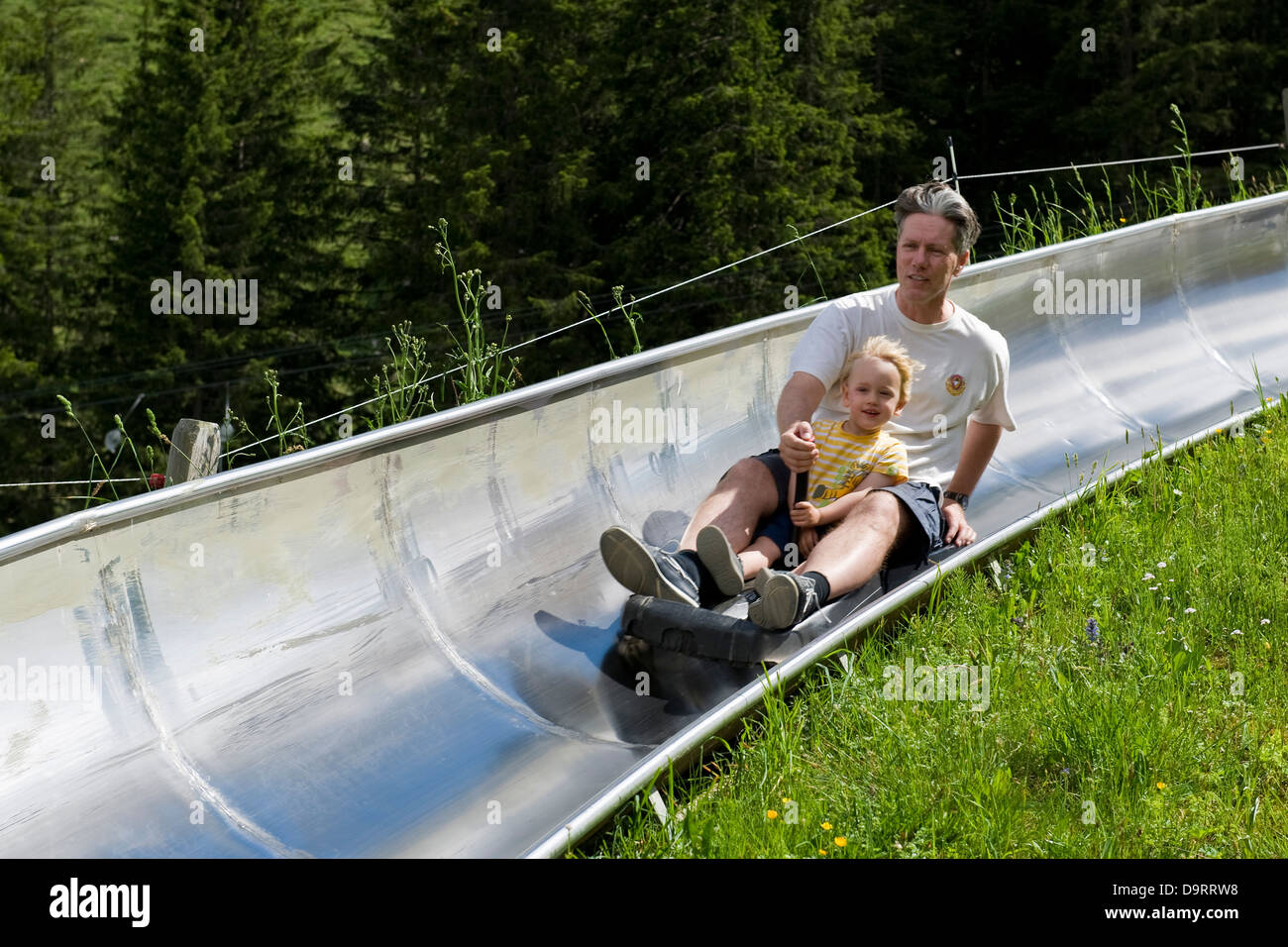 Switzerland, Lucerne canton, Pilatus, summer toboggan run Stock Photo