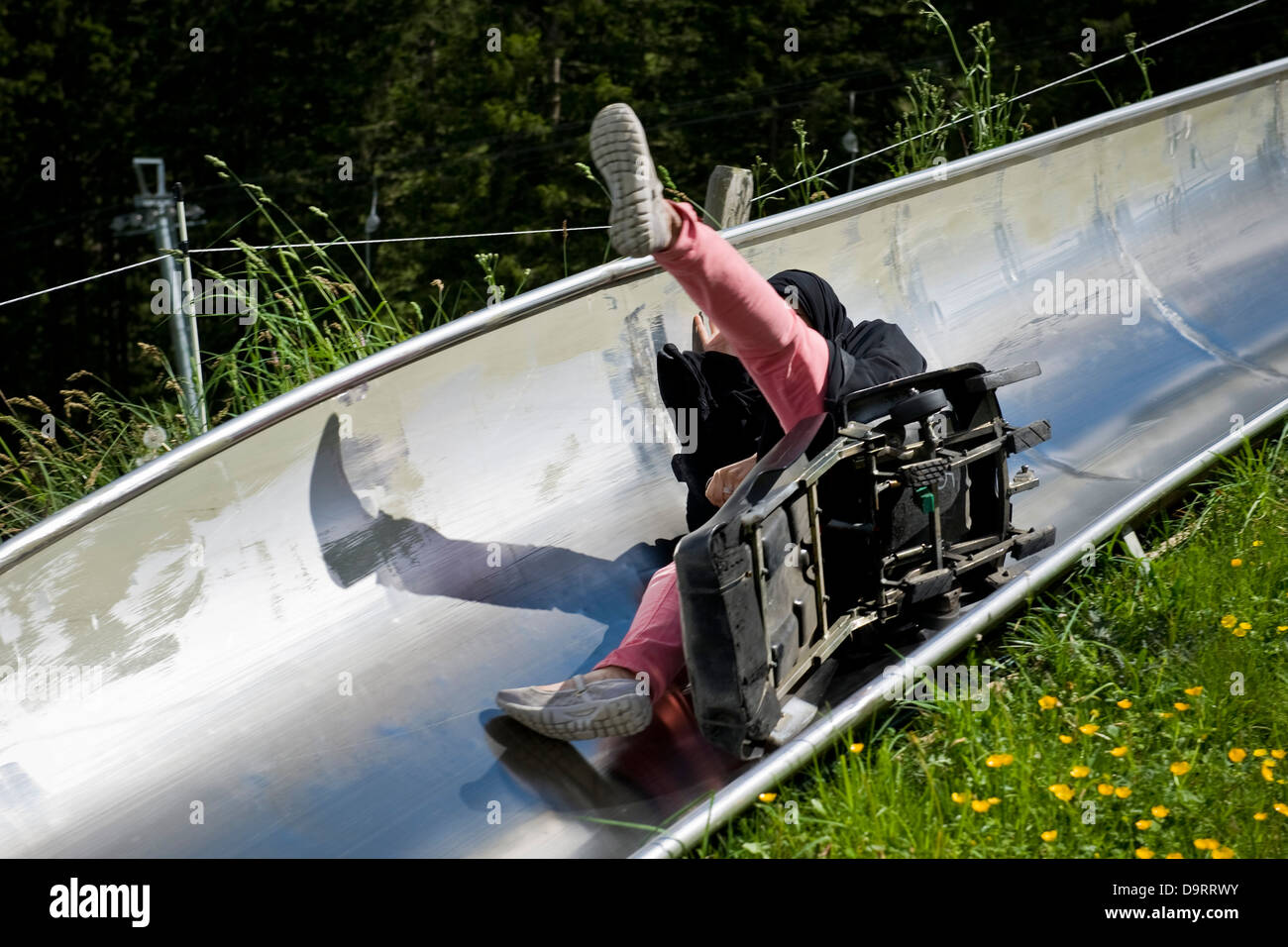 Switzerland, Lucerne canton, Pilatus, summer toboggan run Stock Photo