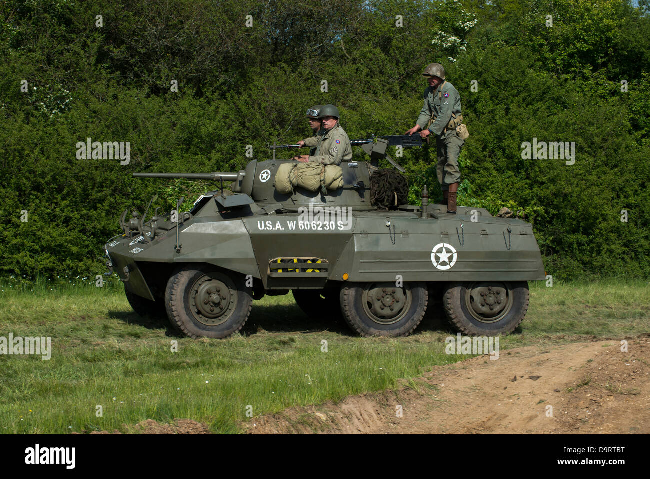 Military warfare re-enactment at the Overlord show, Waterlooville ...