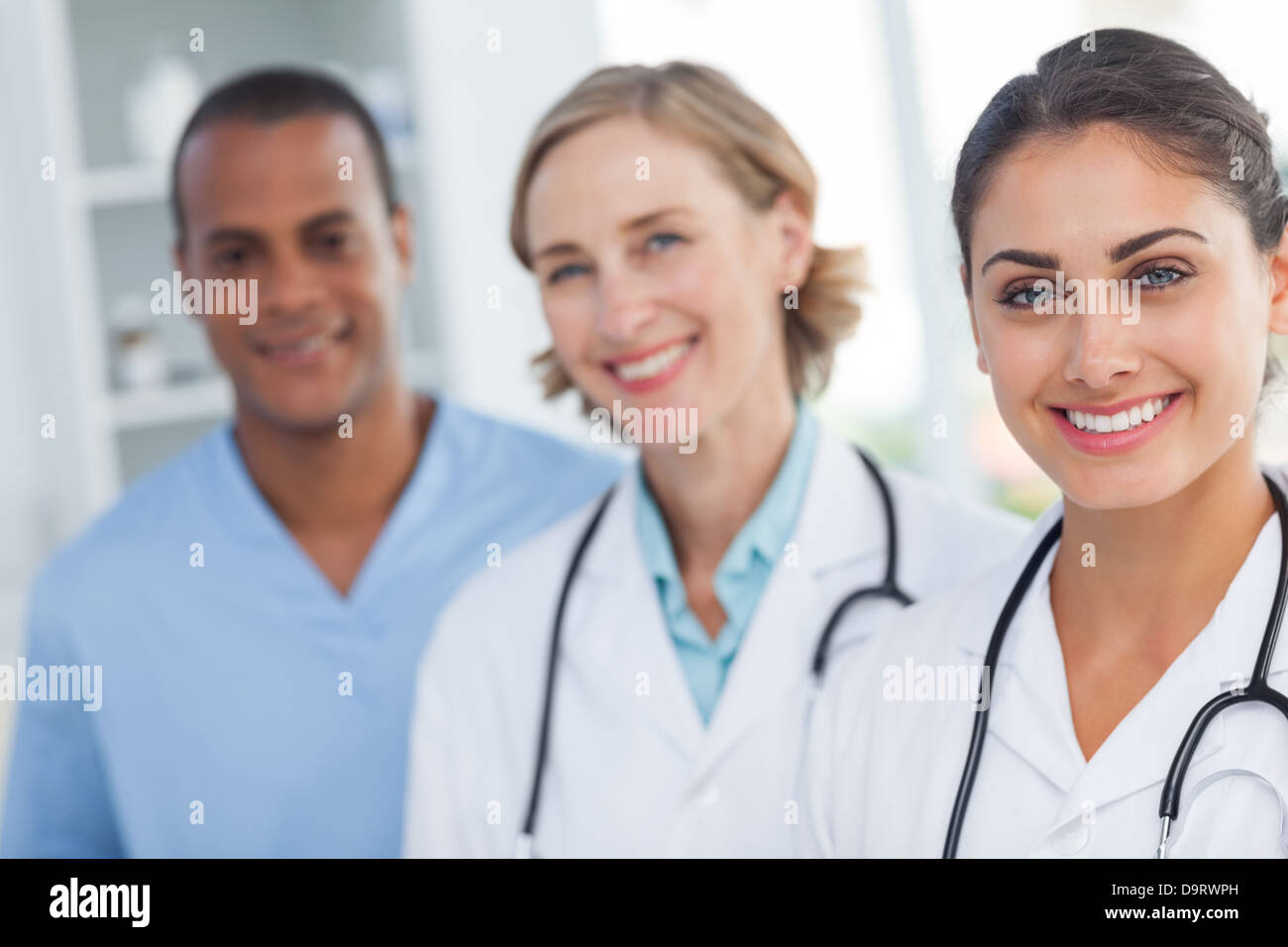 Portrait team three doctors hi-res stock photography and images - Alamy