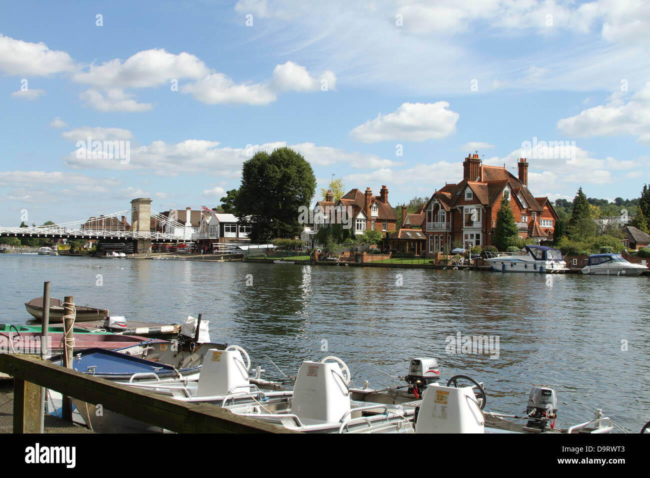 England Manor on the Water Stock Photo