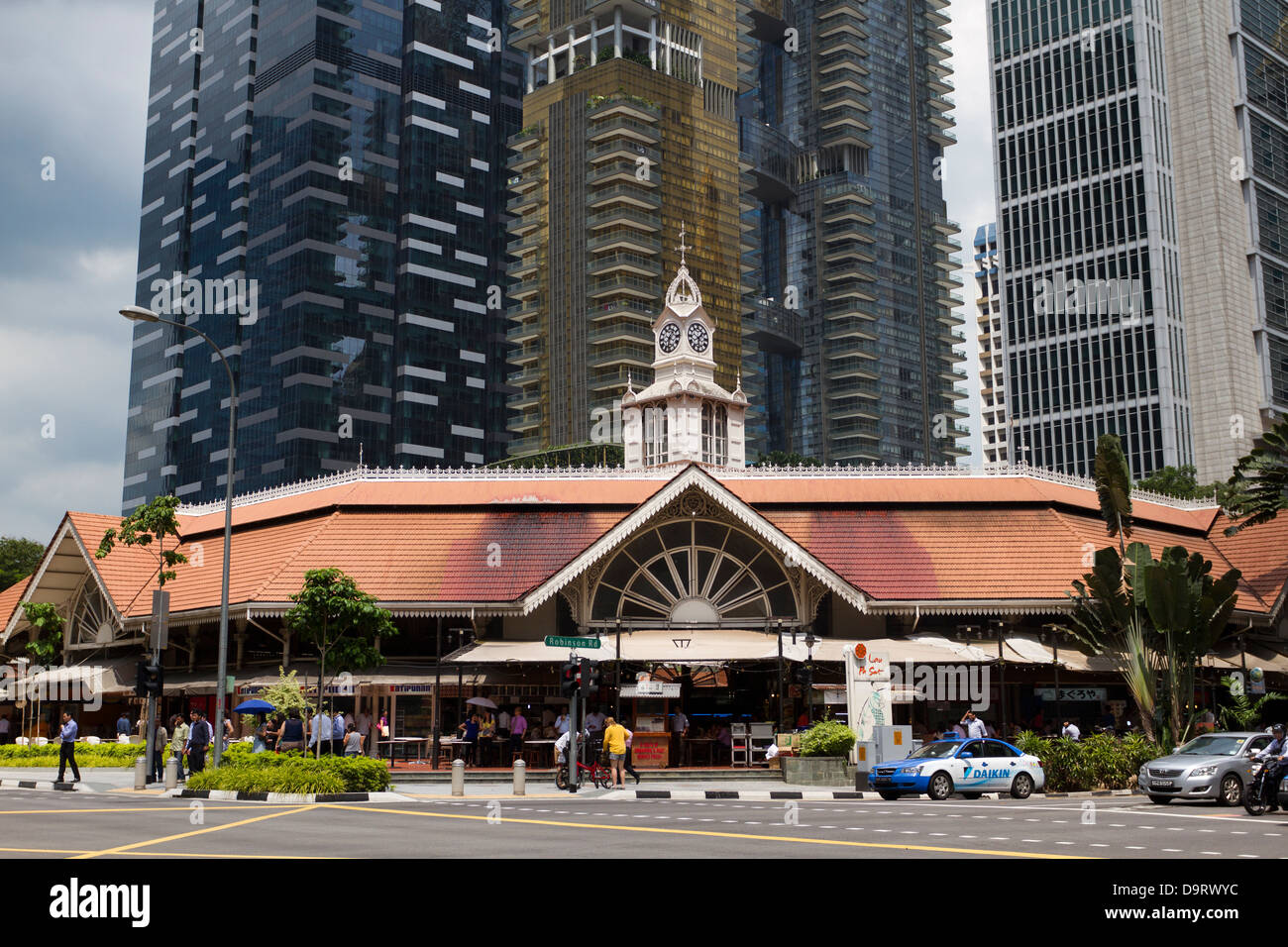 Lau Pa Sat Festival Pavilion, food court, Singapore Stock Photo