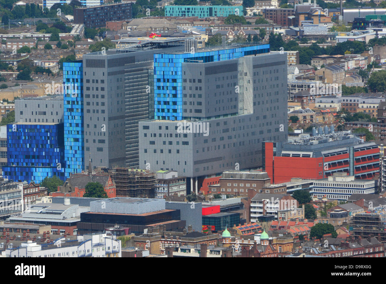 New Royal London hospital aerial view (built under a Private Finance Initiative scheme) Stock Photo