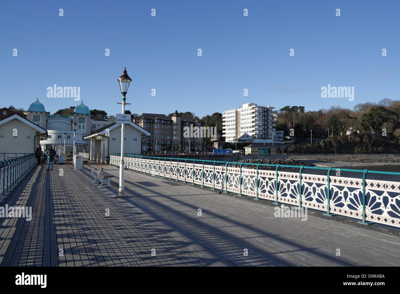Penarth Pier Seaside Apartments Stock Photo Alamy