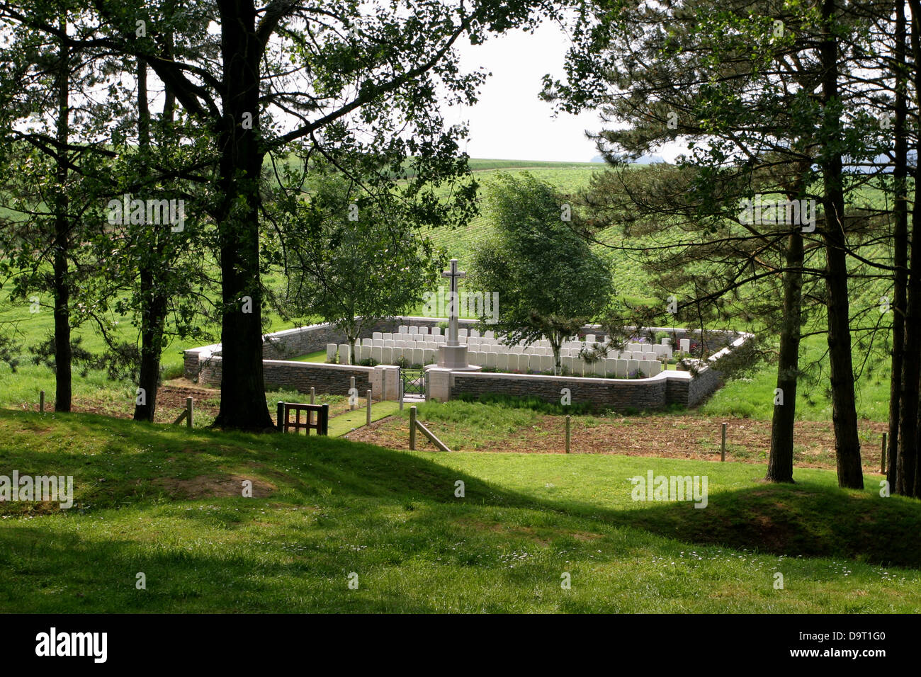Railway Hollow Cemetery on the First World War Somme battlefield in