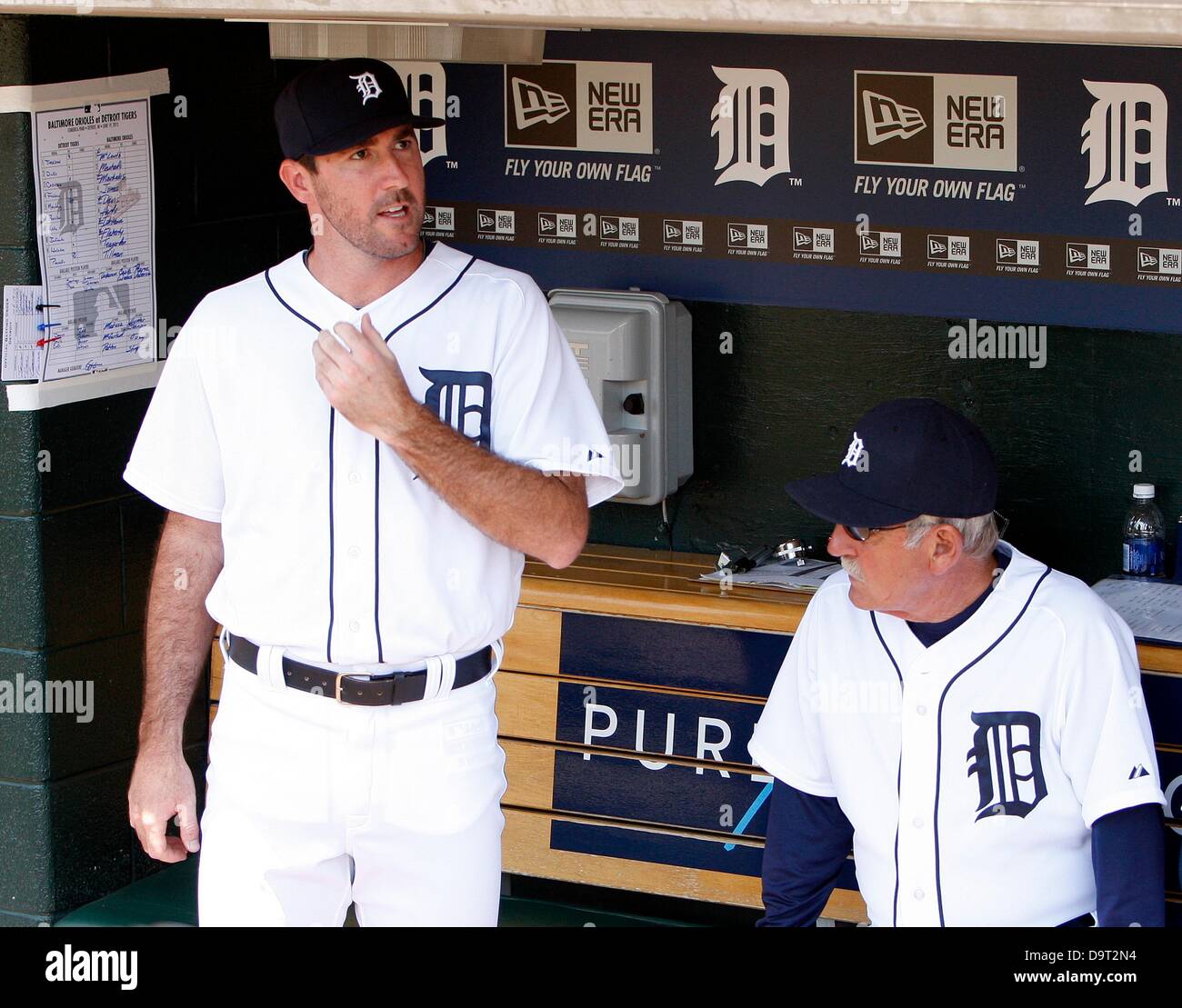 Detroit tigers justin verlander celebrates hi-res stock photography and  images - Alamy