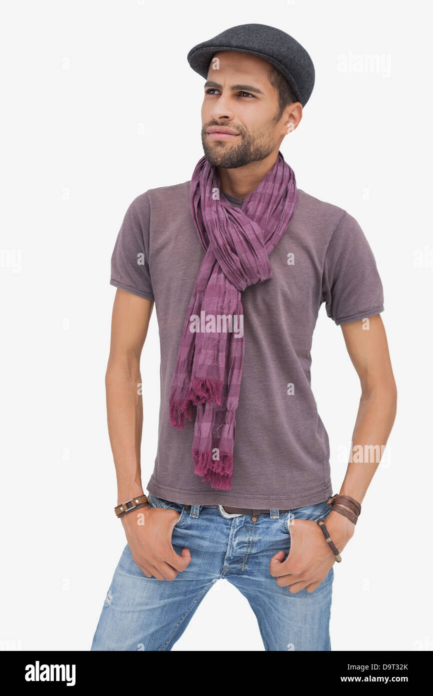 Stylish young man wearing accessories Stock Photo - Alamy