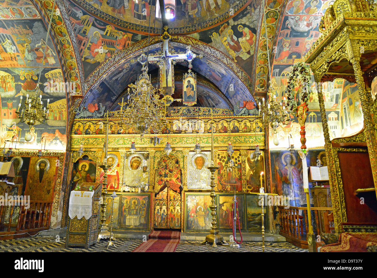 Interior Altar Of The Panagia Byzantine Church Lindos