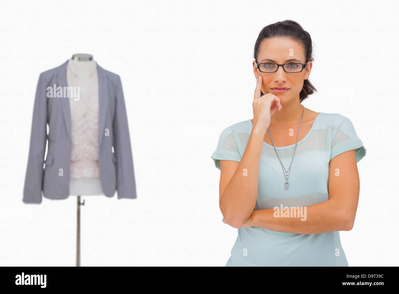 Portrait thoughful young woman hi-res stock photography and images - Alamy