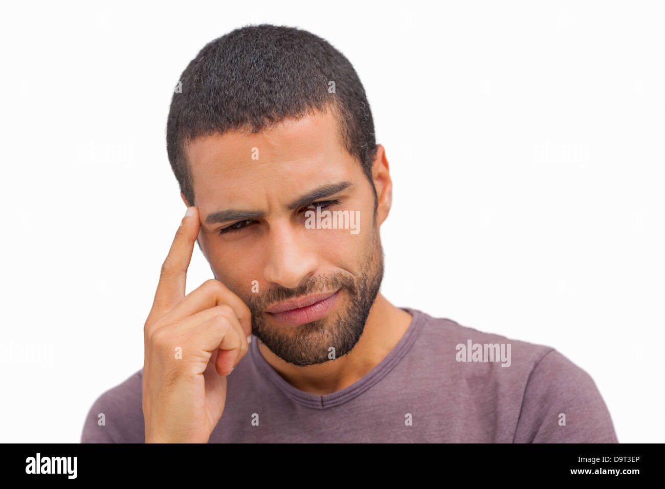 Handsome man thinking Stock Photo Alamy