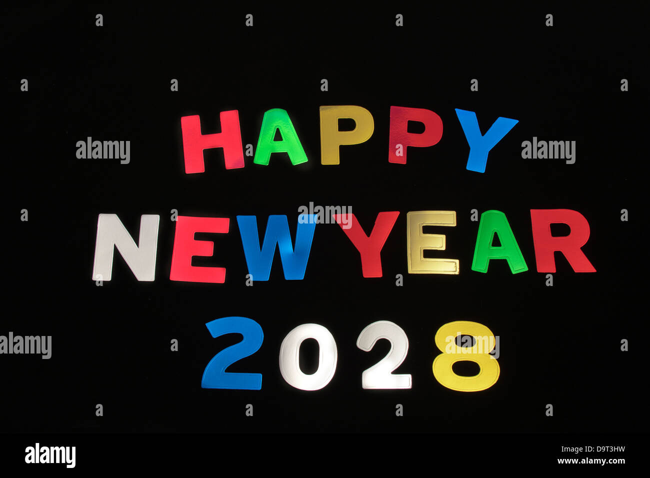 HAPPY NEW YEAR 2028 Stock Photo