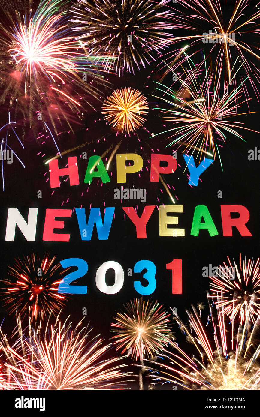 HAPPY NEW YEAR 2031 Stock Photo