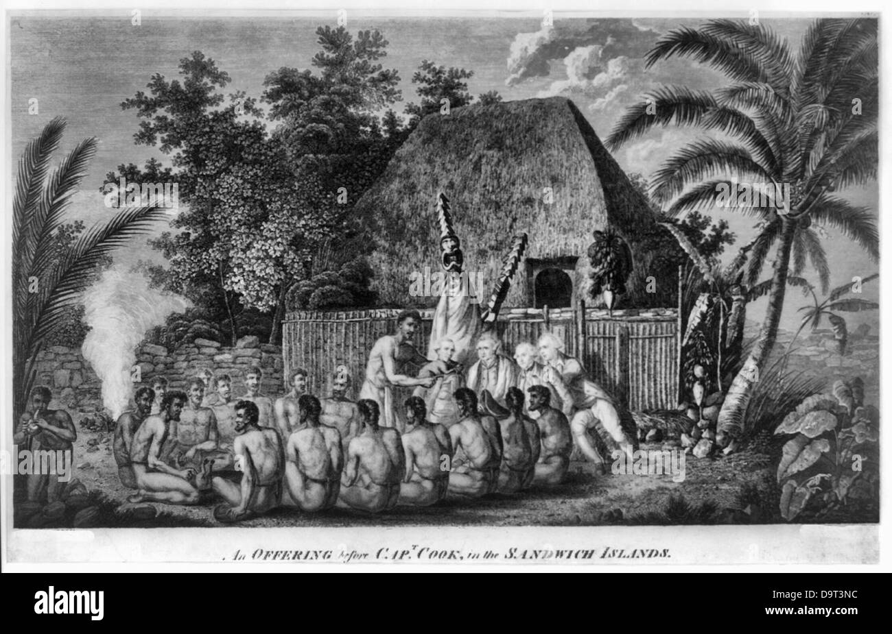An Offering before Captain Cook in the Sandwich Islands, circa 1780