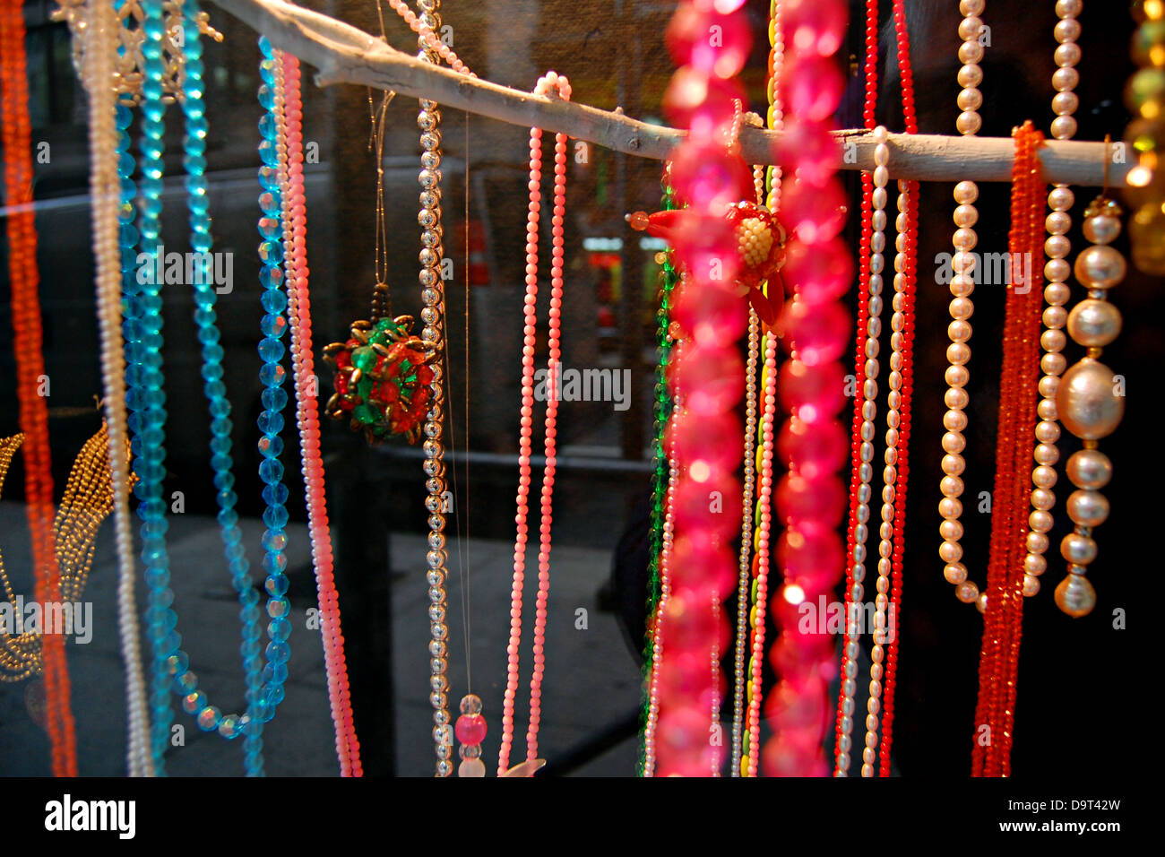 Store Window Costume Jewelry, New York City Stock Photo Alamy