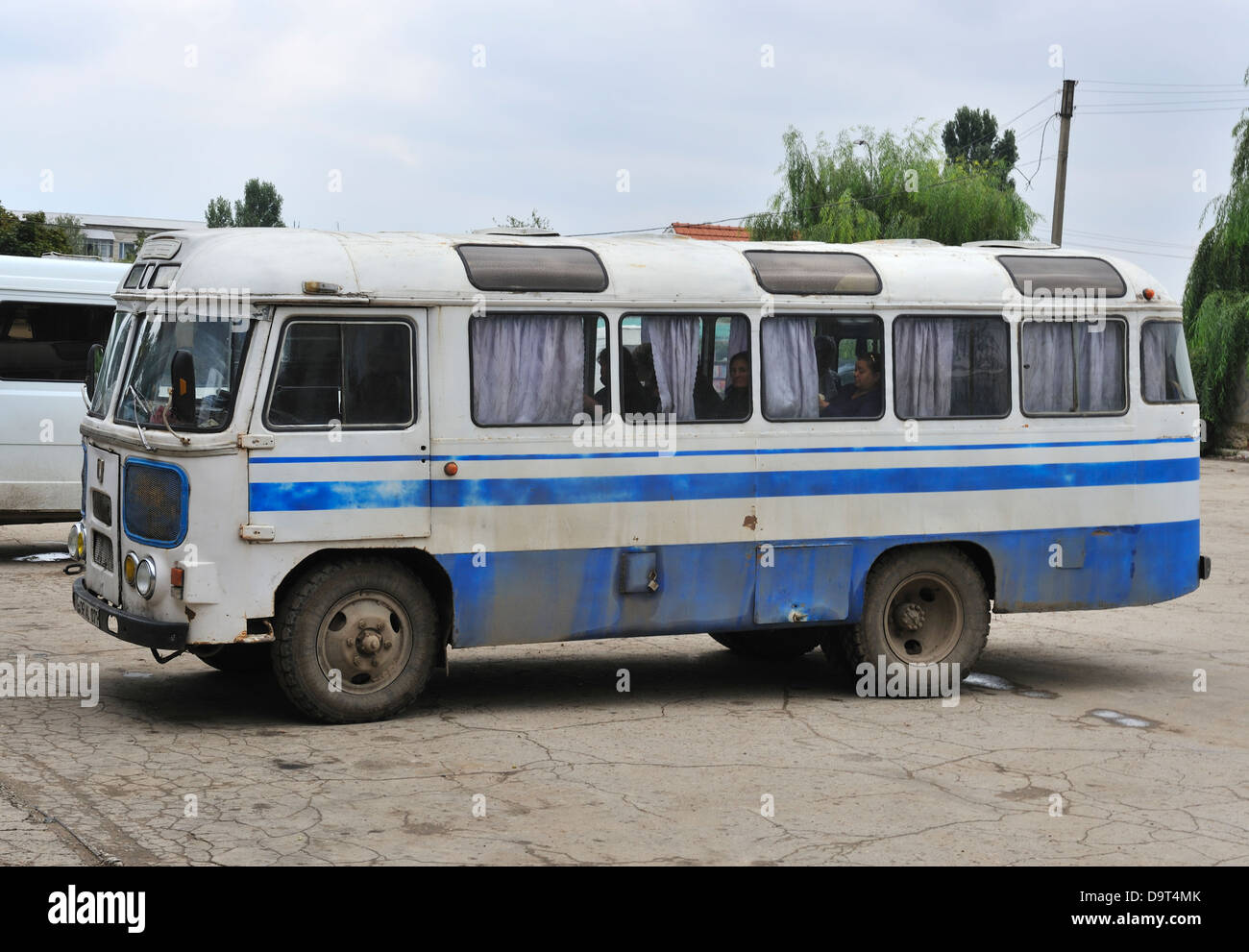 Rezina bus station, Moldova Stock Photo