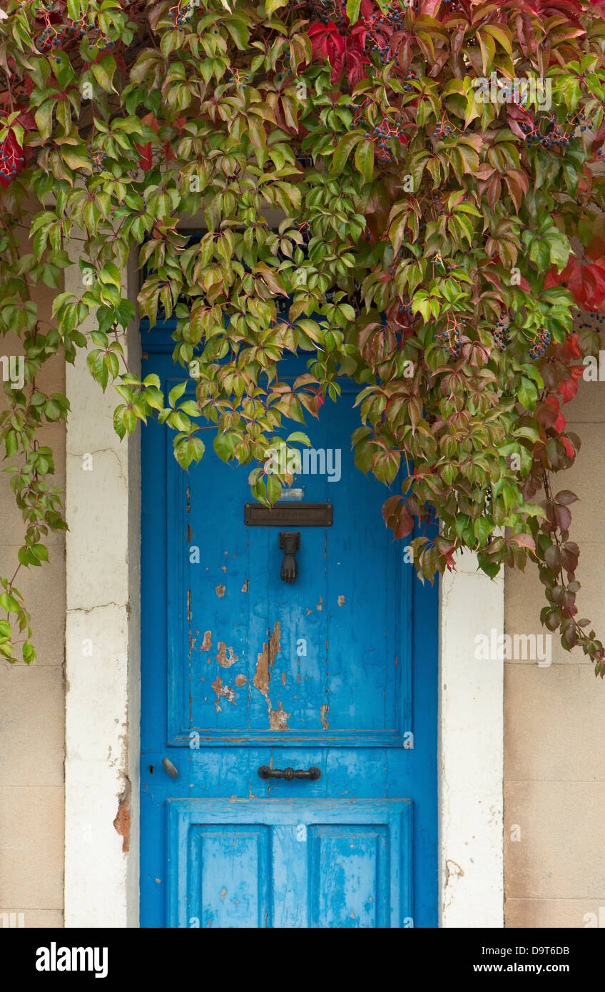 a doorway in Puyloubier, Var, Provence, France Stock Photo