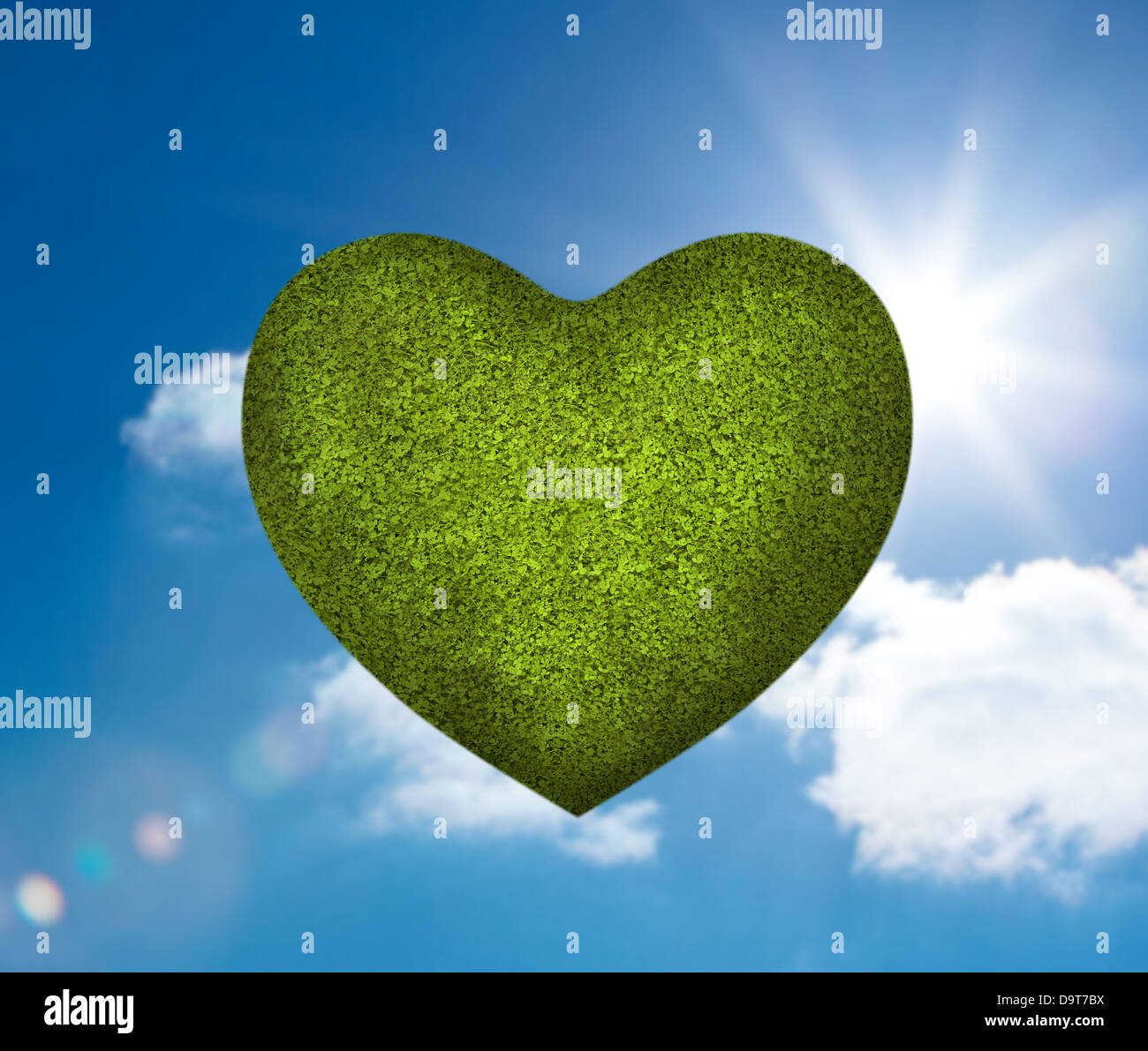 Green heart in the sky Stock Photo - Alamy