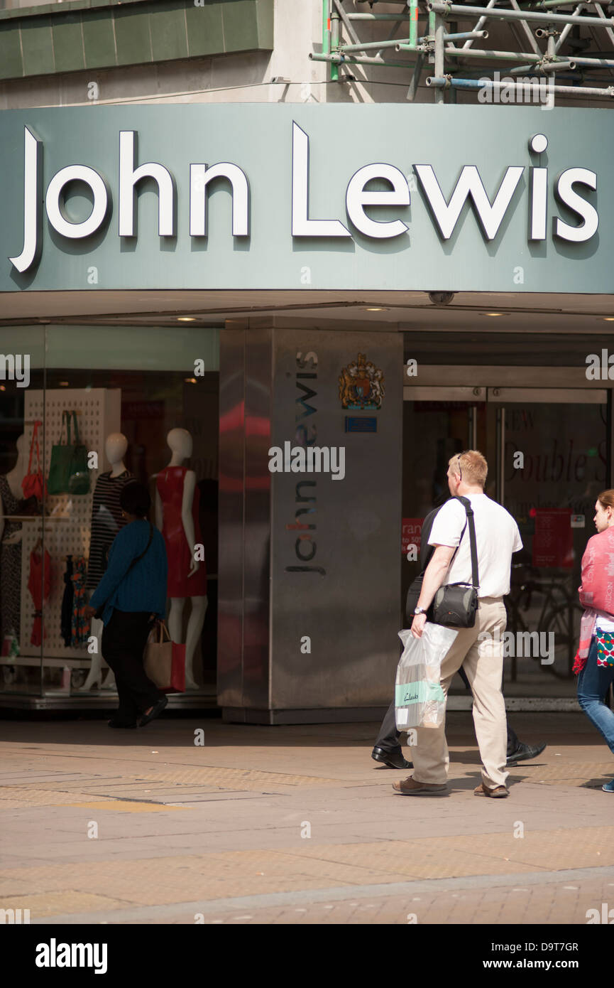 John Lewis department store entrance, Oxford Street, London W1 Stock Photo