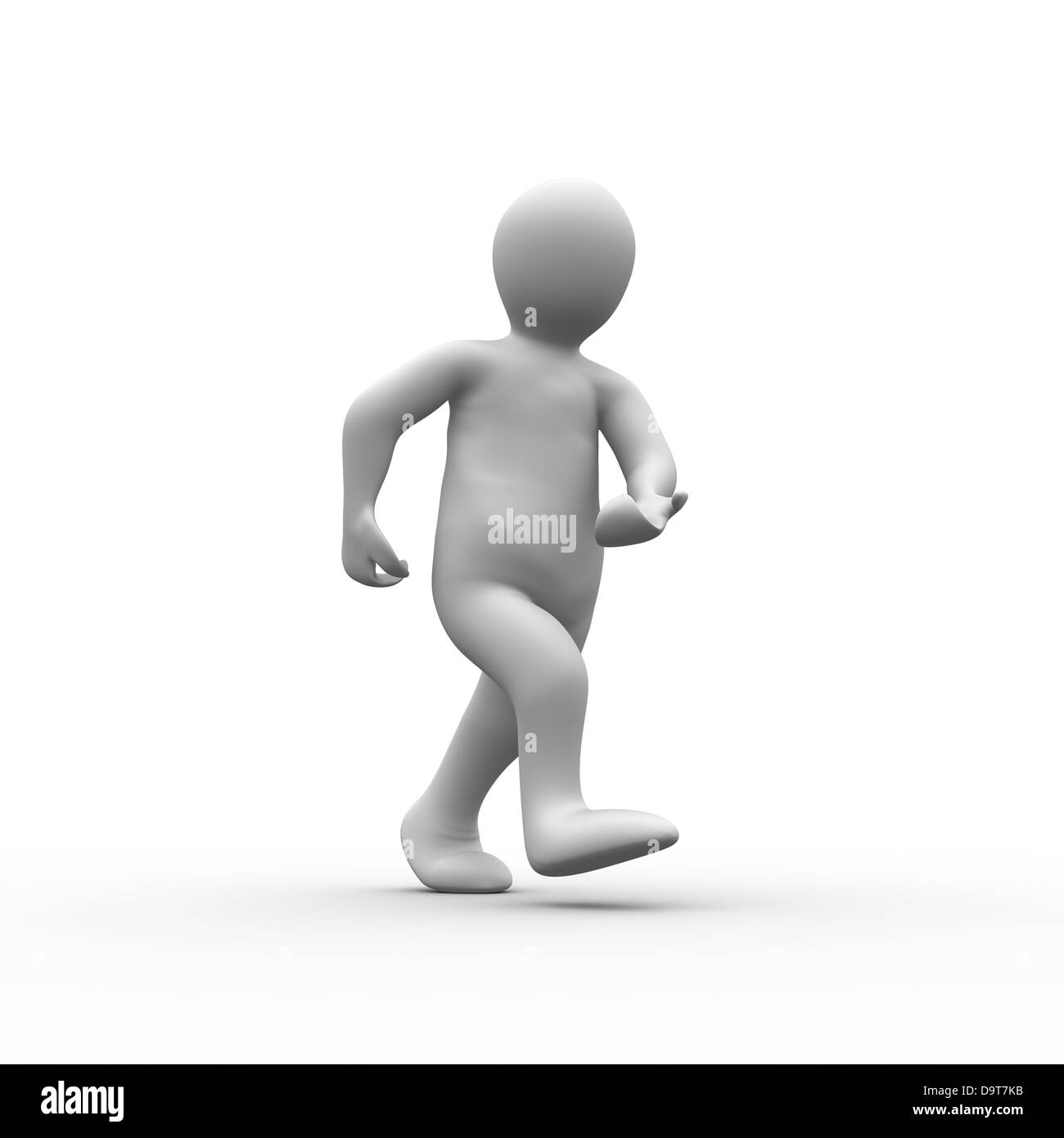 White human figure walking Stock Photo