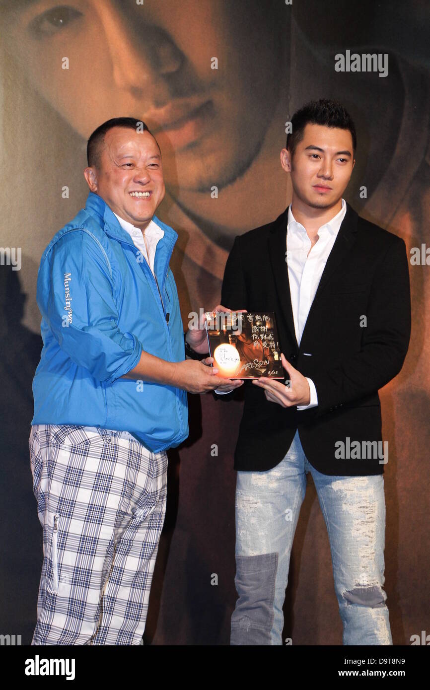 Eric Tsang at press conference of Carlson Cheng's new album in Taipei, Taiwan, China on Tuesday June 25, 2013. Stock Photo