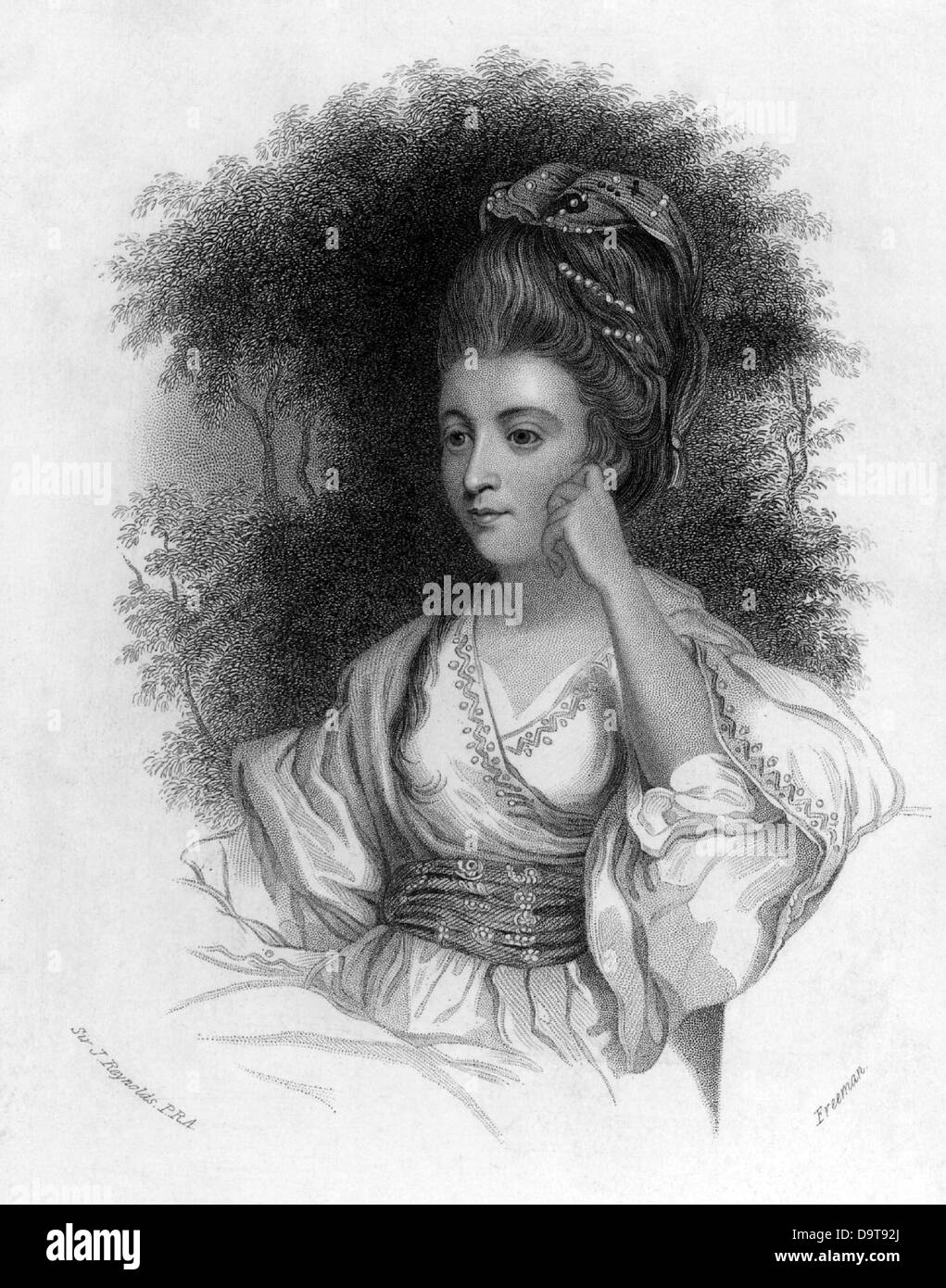 Hester Lynch Thrale British diarist and author Engraving after the portrait by Joshua Reynolds Stock Photo