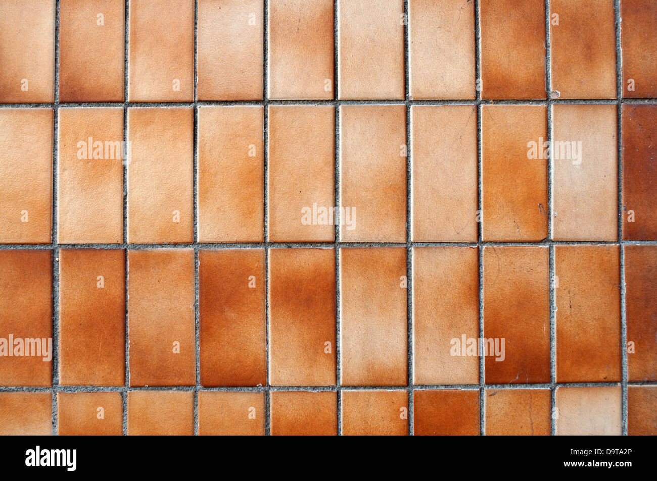 texture of a brown ceramic tiled wall Stock Photo
