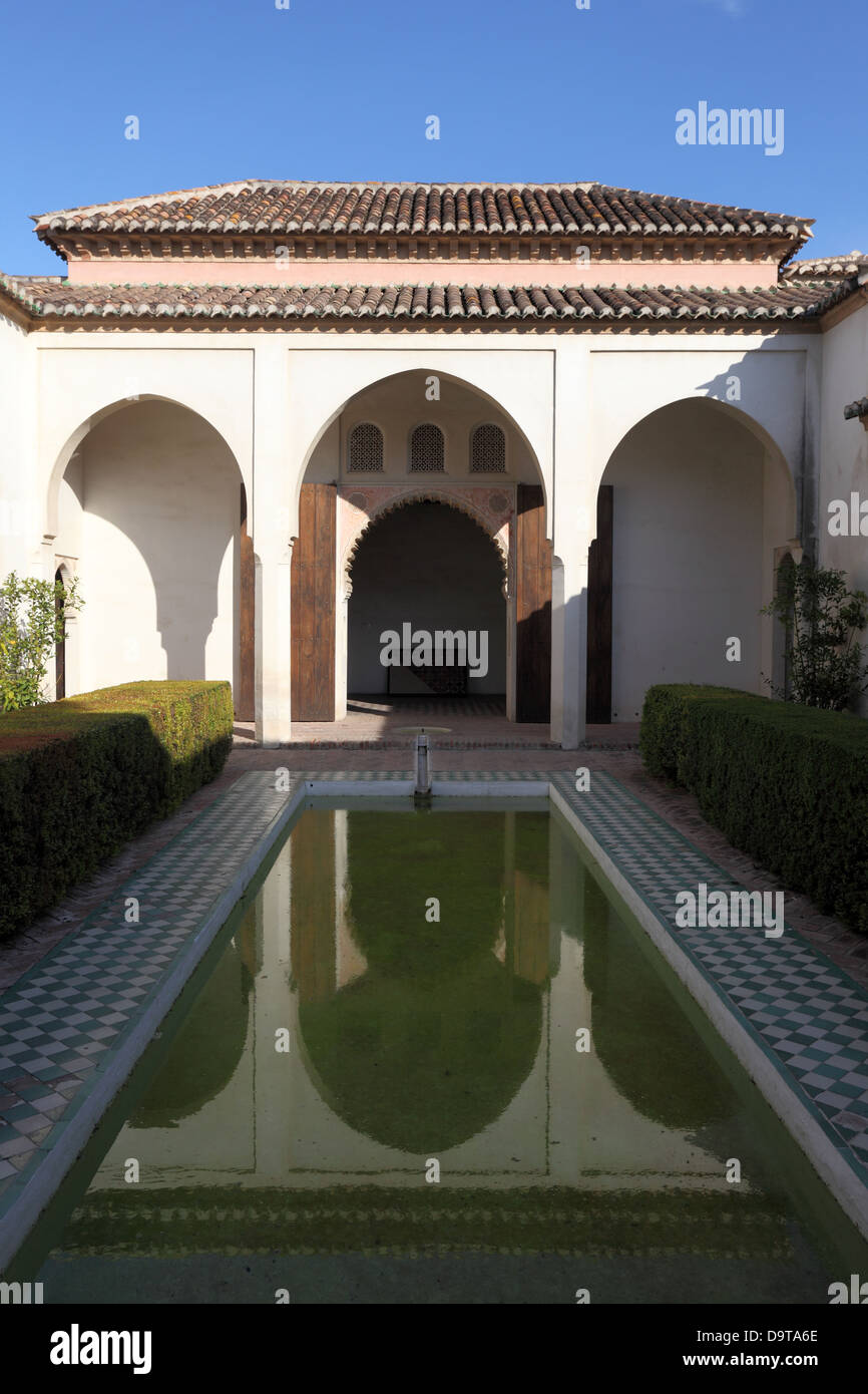 Patio de la Alberca in Alcazaba de Malaga. Andalusia, Spain Stock Photo