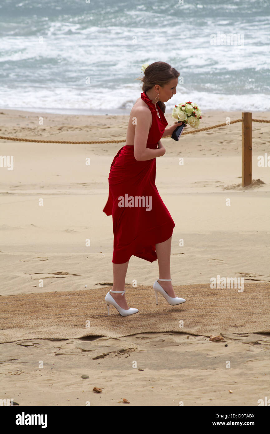 red bridesmaid dresses beach wedding White Aqua Cotton Beach Dress  Lindsey Brown