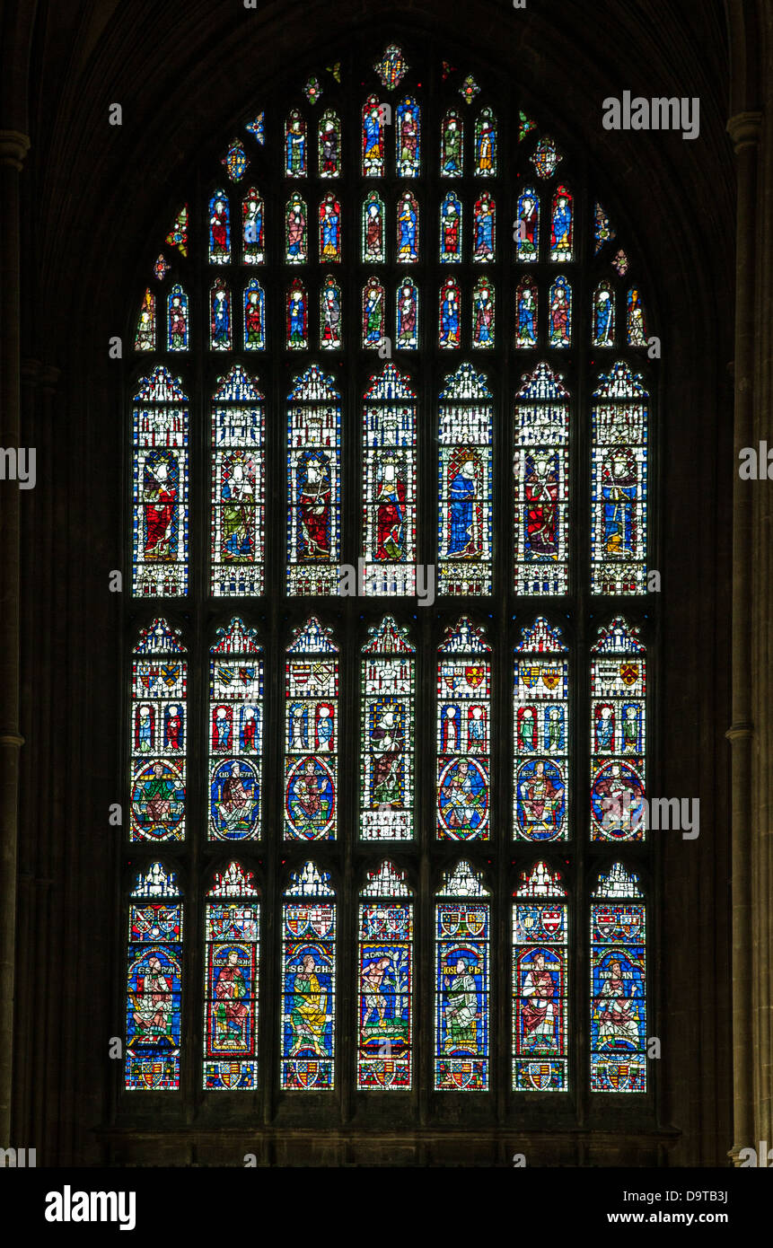Stained Glass Windows In Canterbury Cathedral Stock Photo Alamy