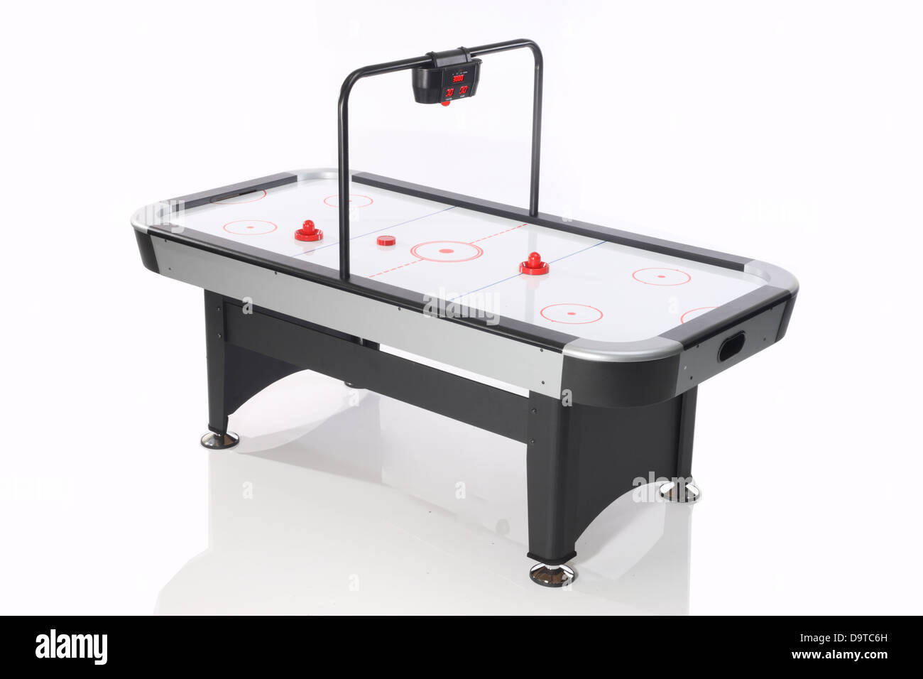 Air hockey table Stock Photo Alamy