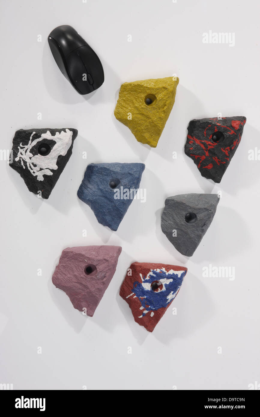 grips for climbing walls Stock Photo Alamy
