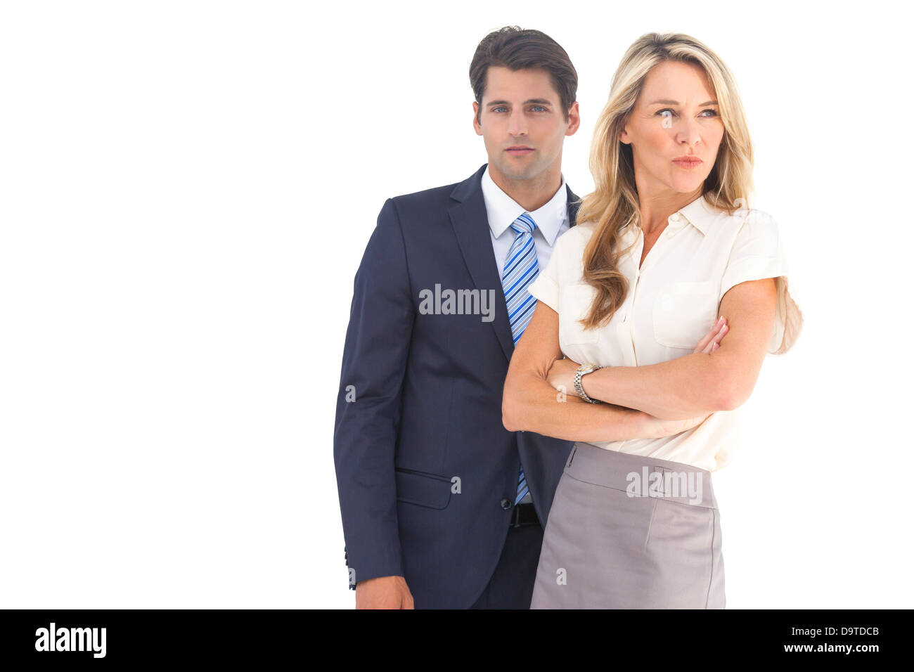 Confident serious young attractive coworkers hi res stock photography