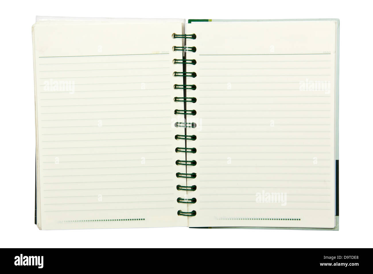 Blank notebook isolated on white background Stock Photo - Alamy