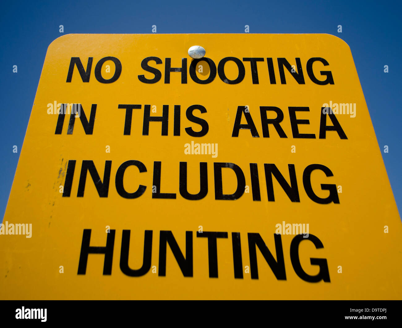 No Shooting Sign Stock Photo