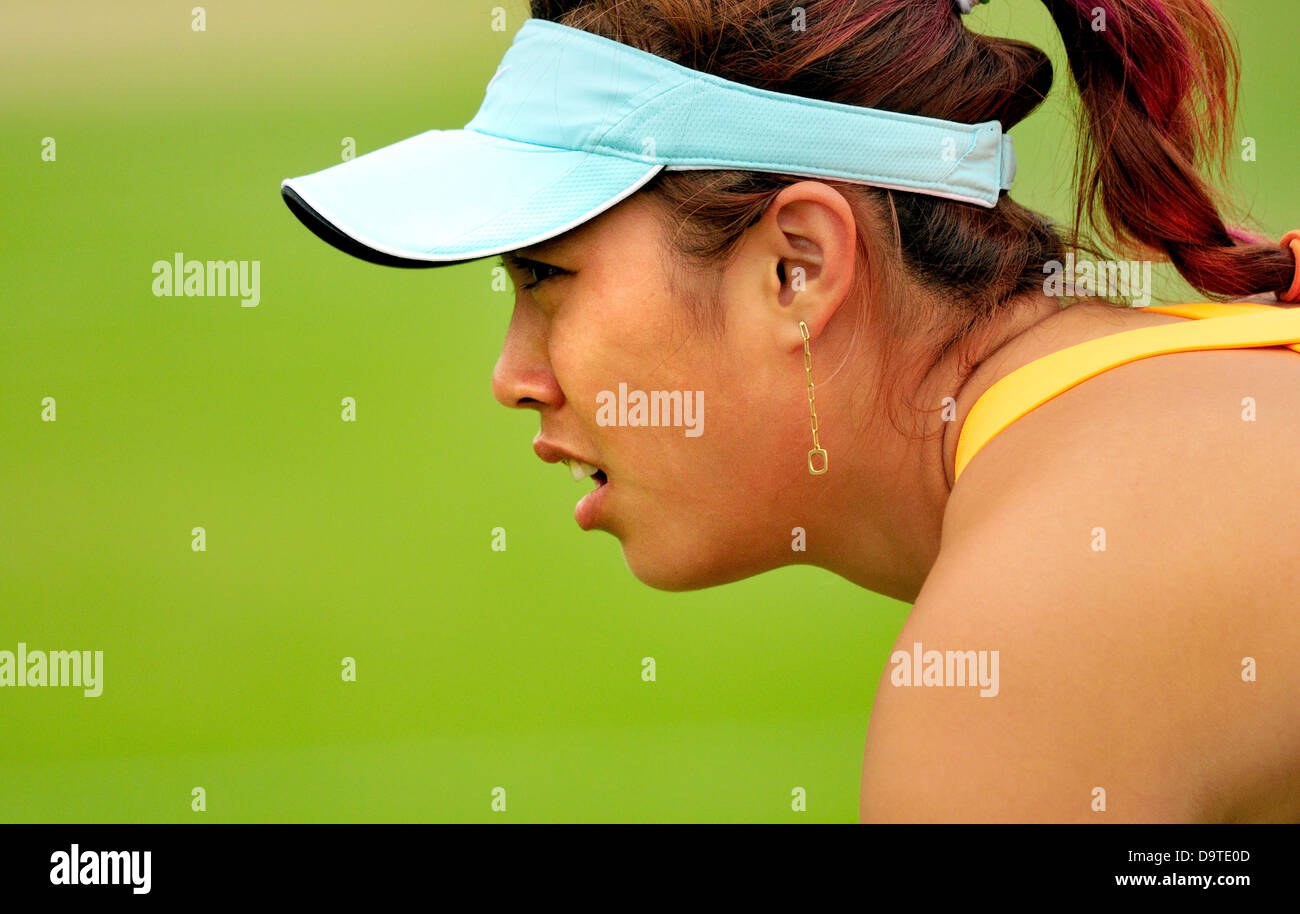 Hao-Ching Chan (Taipei) at Eastbourne 2013 Stock Photo