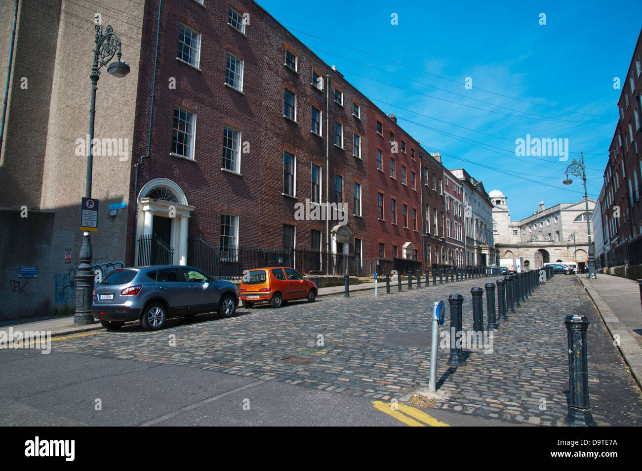 Henrietta Street the earliest existing Georgian residental street from 1730 central Dublin Ireland Europe Stock Photo