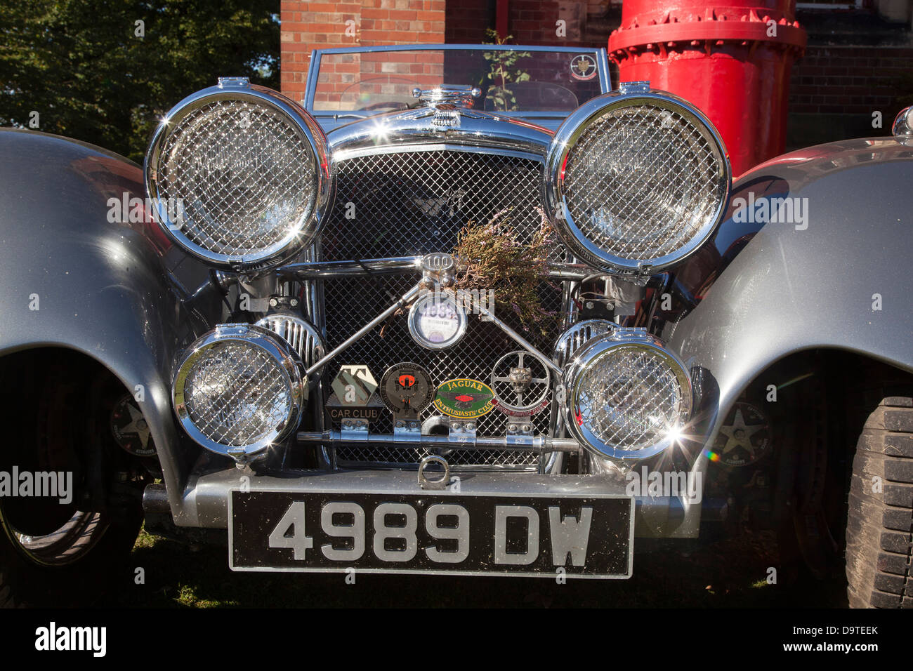 Jaguar SS100 at Tees Cottage Water Works Open Day, Darlington Stock Photo