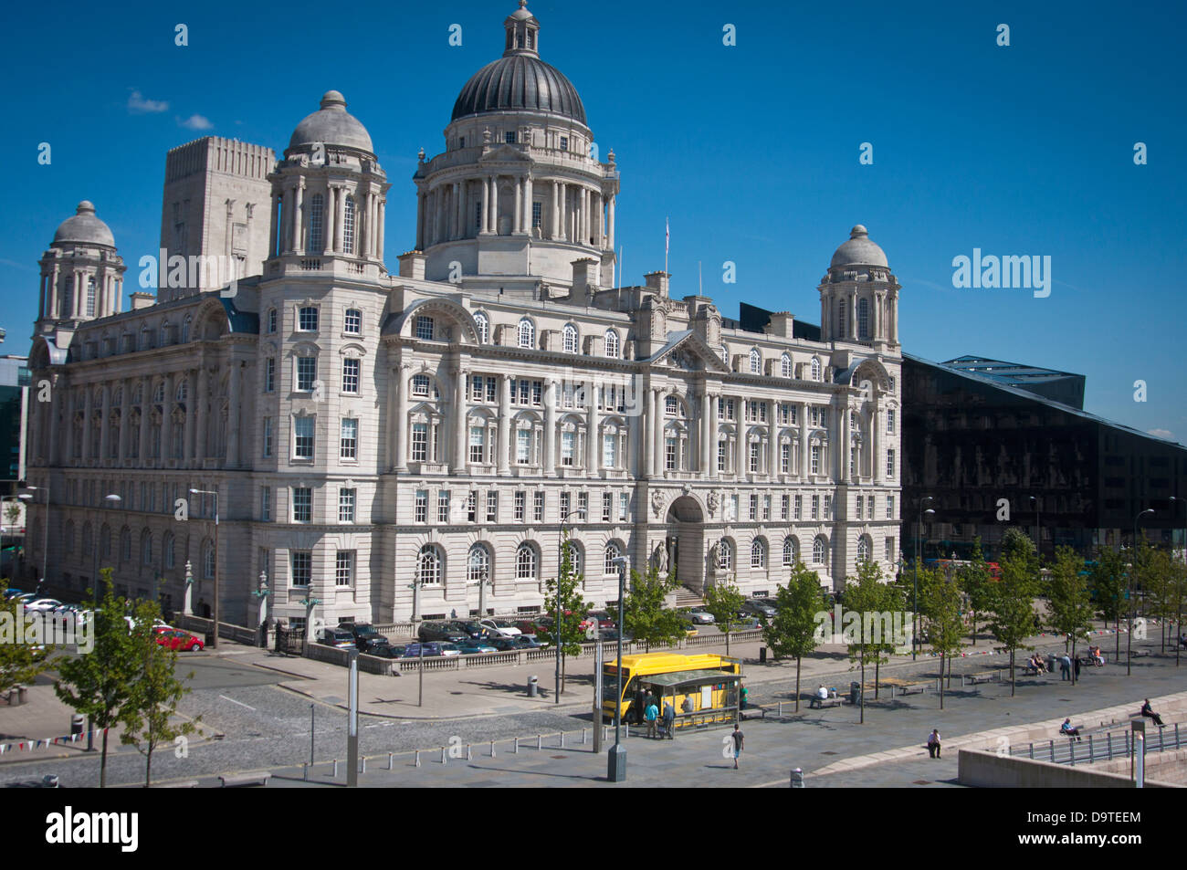 The Cunard buildings, Liverpool in summer, sunny day Stock Photo