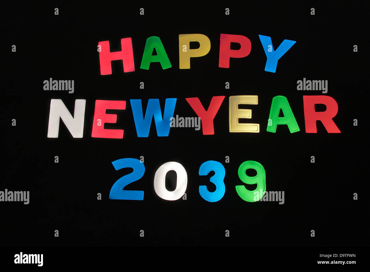 HAPPY NEW YEAR 2039Stock Photo