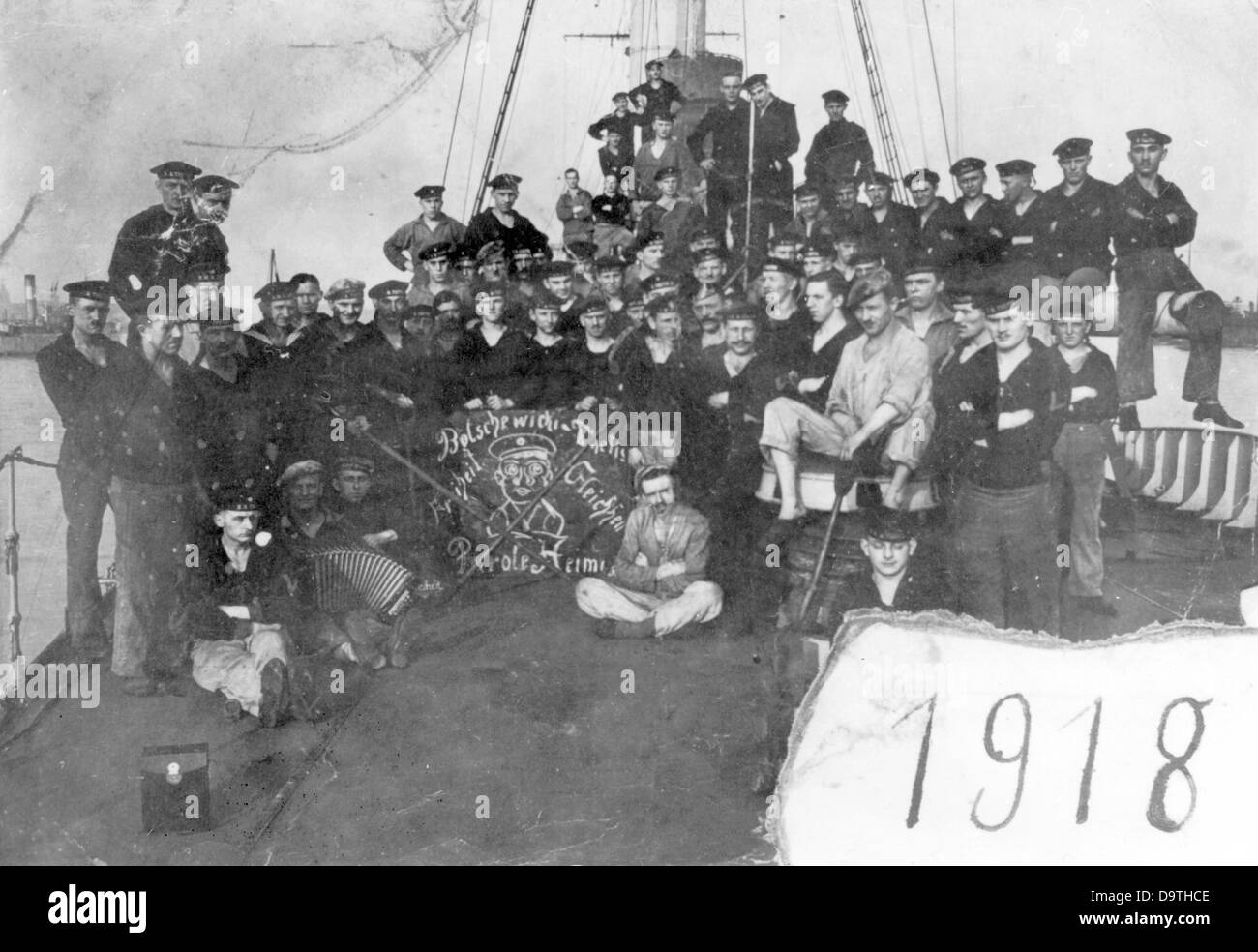 German Revolution 1918/1919: Revolutionary Navy - Stoker Brigade 1918. Fotoarchiv für Zeitgeschichte Stock Photo