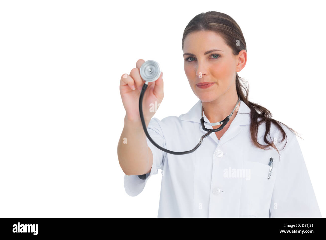 Serious nurse holding up hi-res stock photography and images - Alamy
