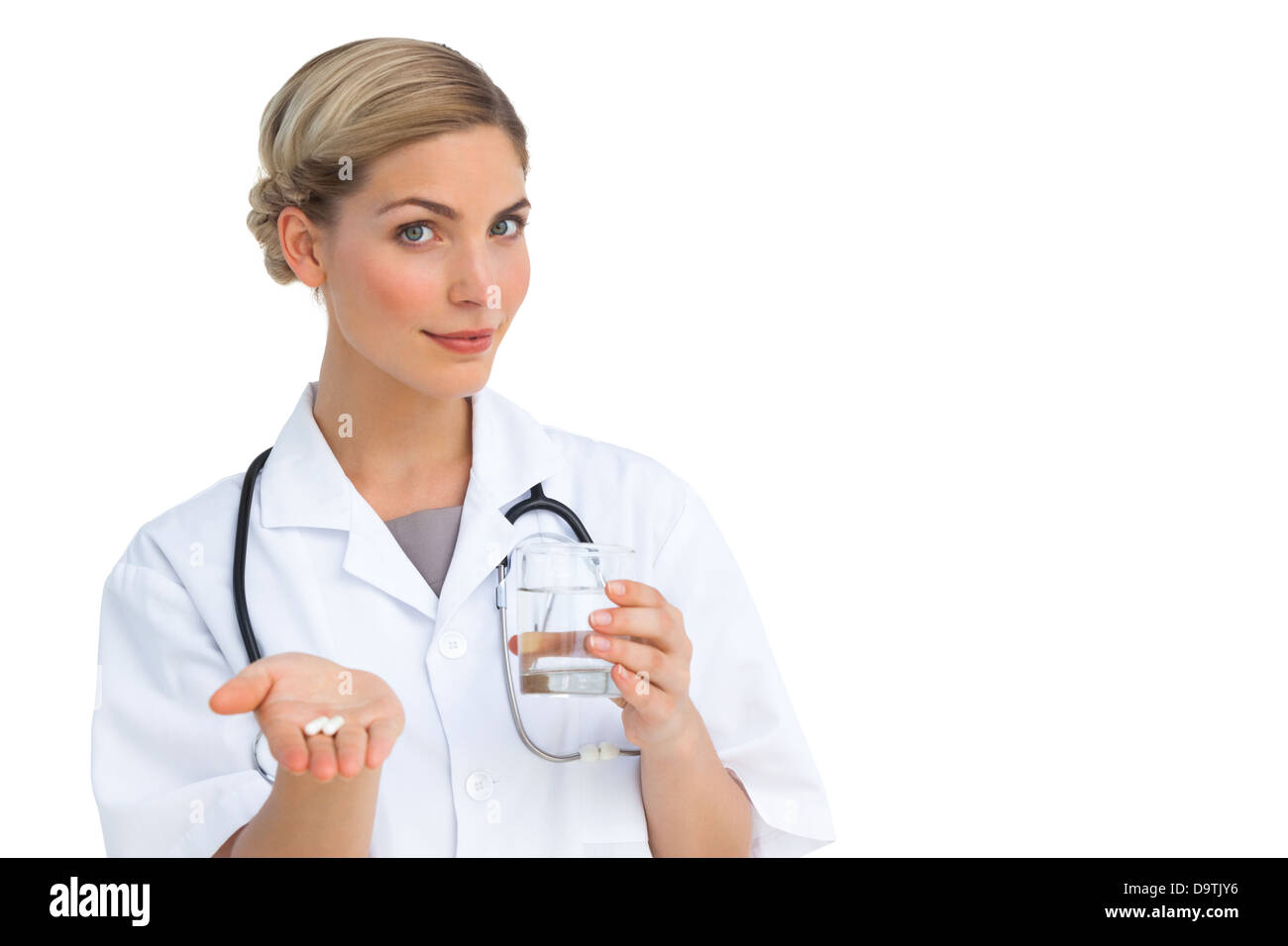 Portrait Of A Beautiful Sexy Nurse With Big Breasts In The Laboratory. She  Holds A Stethoscope. Stock Photo, Picture and Royalty Free Image. Image  137479333.