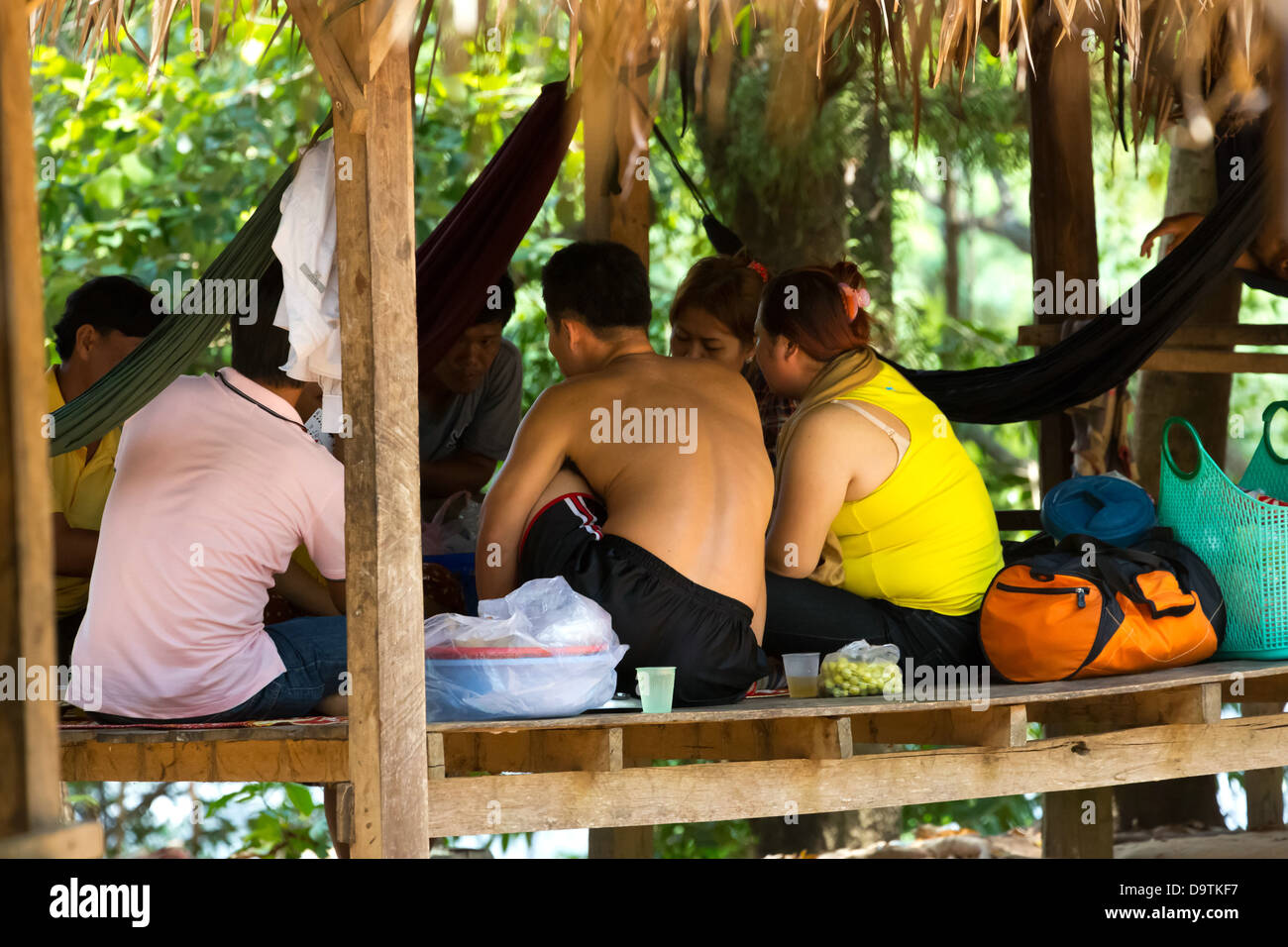 Everyday Life in the rural Kampot Province of Cambodia Stock Photo