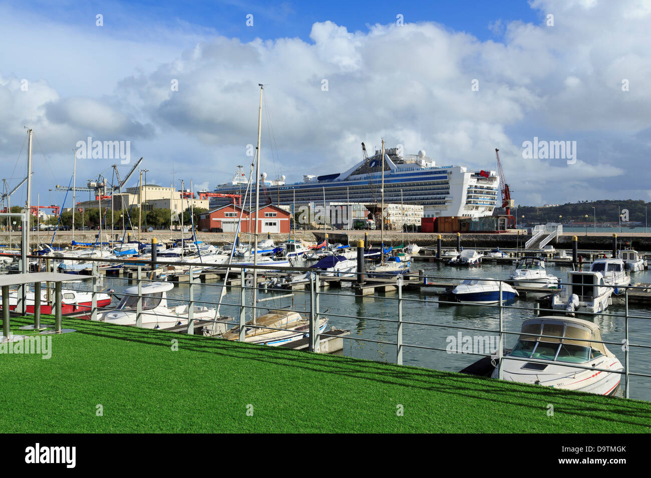 Portugal, Lisbon, Marina at Santo Amaro Dock Stock Photo Alamy