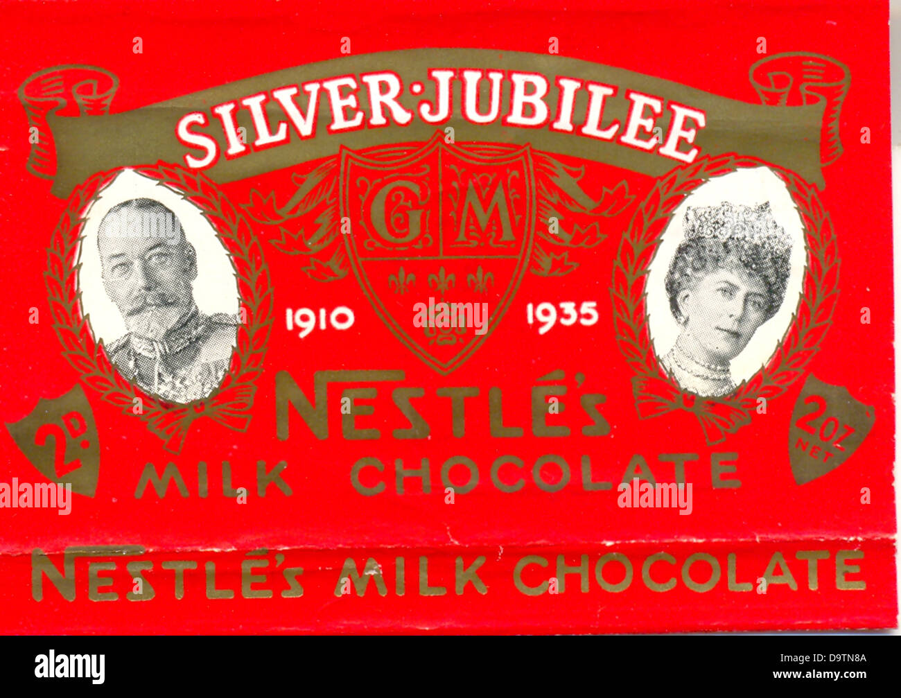Chocolate wrapper for Silver Jubilee 1910-1935 Stock Photo - Alamy