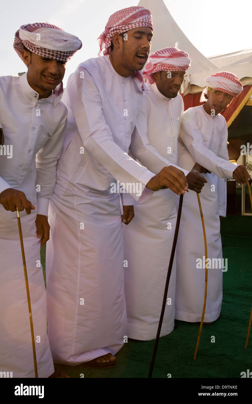 Arabic dance greeting to celebrate the arrival of the cruise ship MS