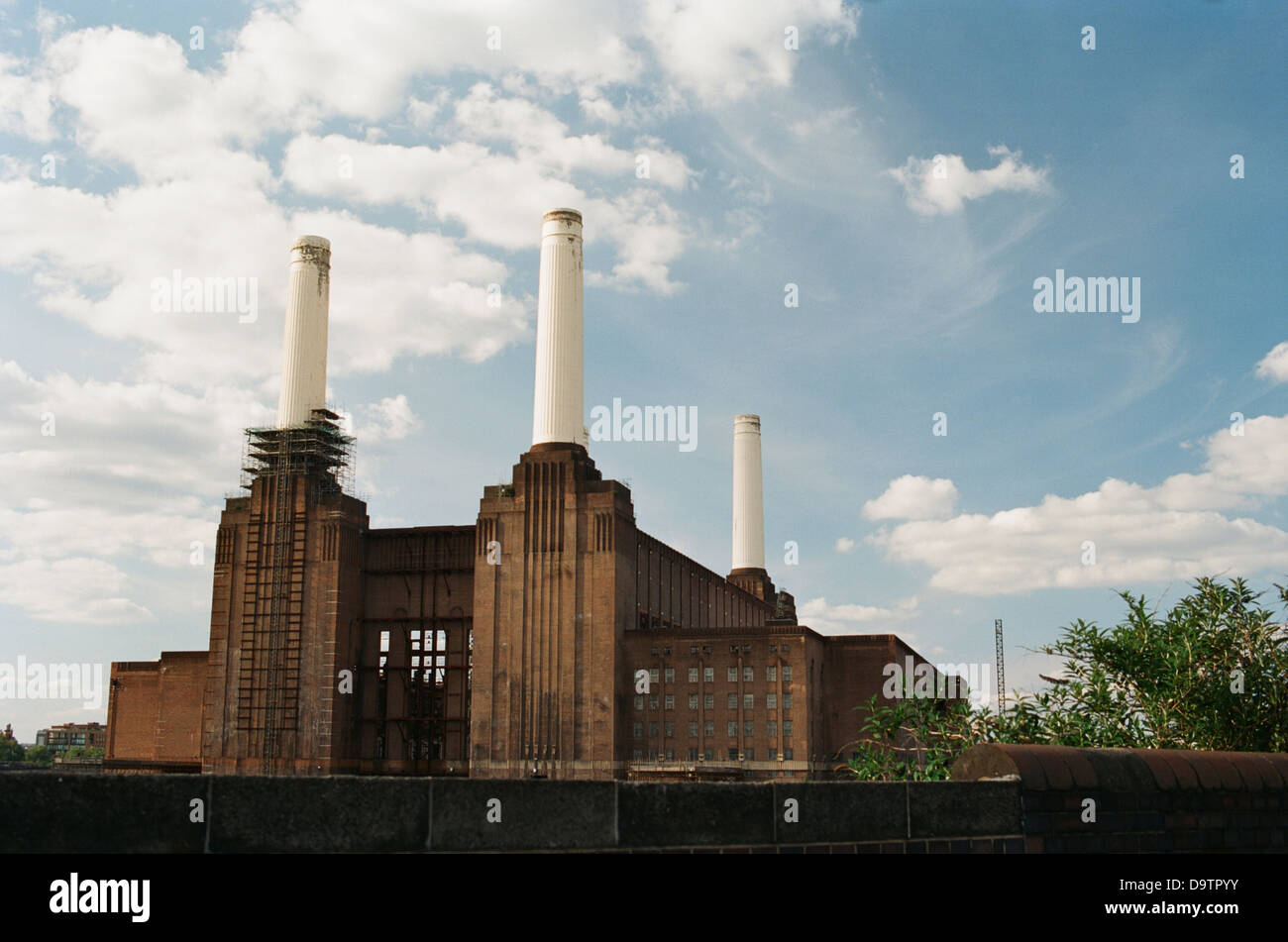Battersea Power Station in 2013, South West London UK, empty and prior to redevelopment Stock Photo