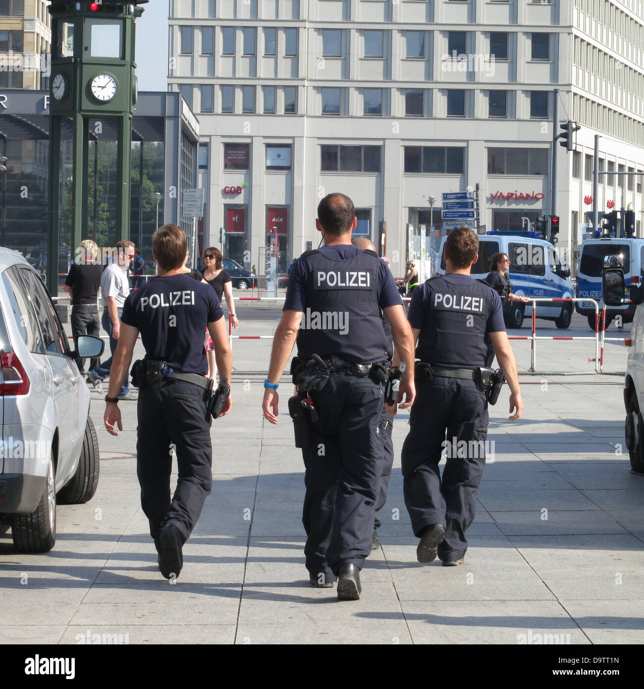 Police in central Berlin Stock Photo - Alamy